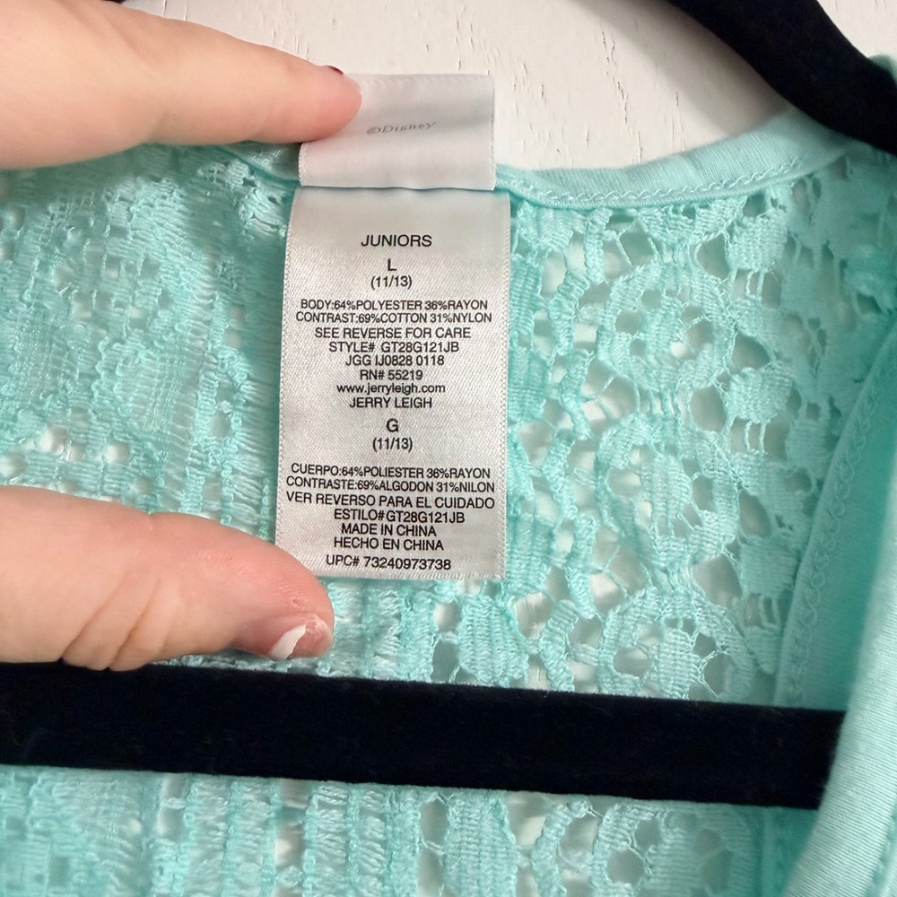 Disney Aqua Tank Top with Pink Mickey Mouse - Picture 7 of 8